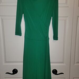 BCBGMaxAzria Vibrant Green Long Sleeve Dress